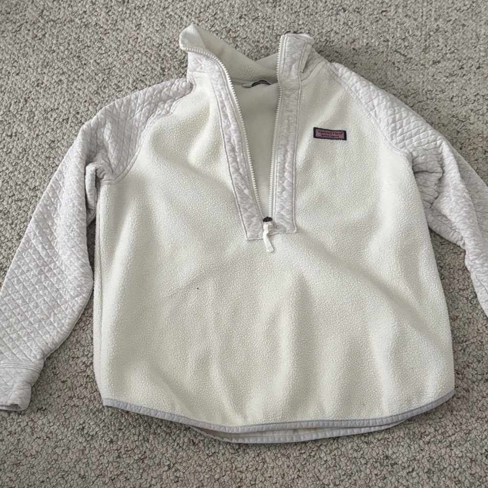 Vineyard Vines Cream Fleece Pullover